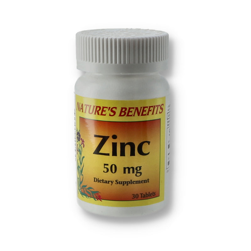 NATURES BENEFIT 30CT ZINC TABLETS