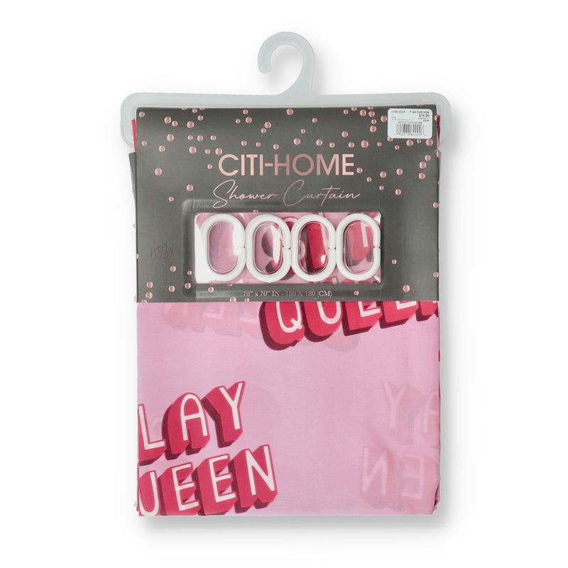 CITIHOME 70x70'' SHOWER CURTAIN & RINGS