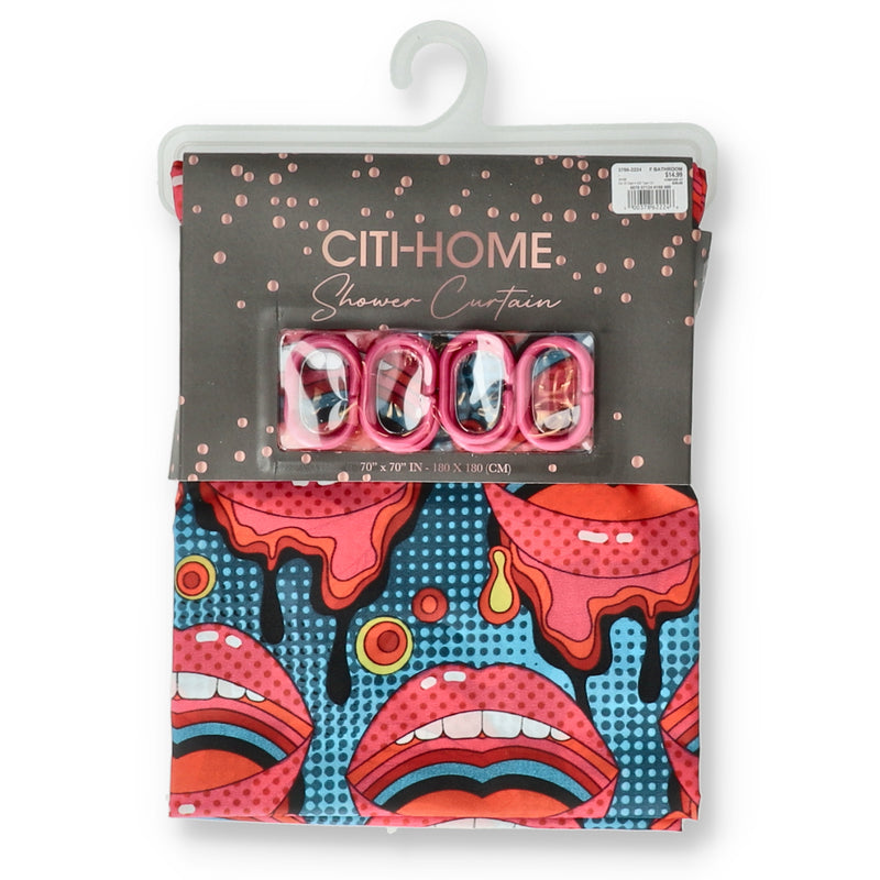 CITIHOME 70x70'' SHOWER CURTAIN & RINGS