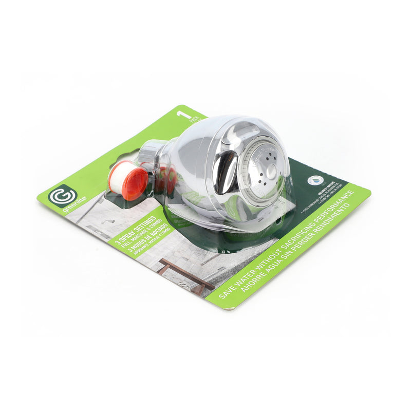 GREENLITE SHOWER HEAD HIGH-EFFICIENCY 3 SPRAY SETTINGS