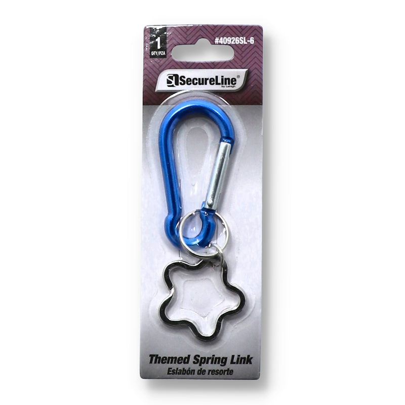 SPRING SNAP LINK WITH BLUE STAR KEYCHAIN