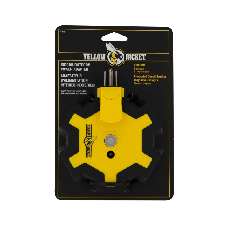 YELLOW JACKET FIVE OUTLET POWER ADAPTER INDOOR-OUTDOOR