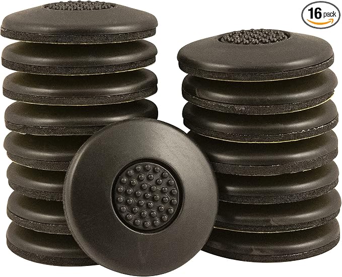 SOFT TOUCH 16PC 1-1/2'' HEAVY DUTY RUBBER GRIPPERS SELF-STICK