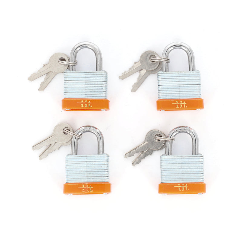 IIT 4pc 1-1/4'' LAMINATED PADLOCK KEYED ALIKE