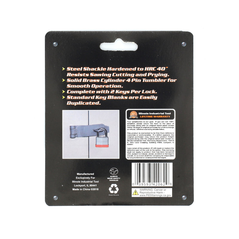 IIT 2pc 1-1/2'' LAMINATED PADLOCK KEYED ALIKE