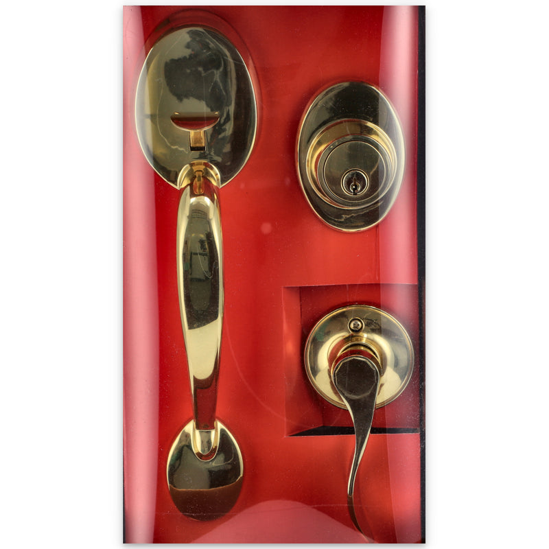 PITCHER HANDLE LOCKSET POLISHED BRASS