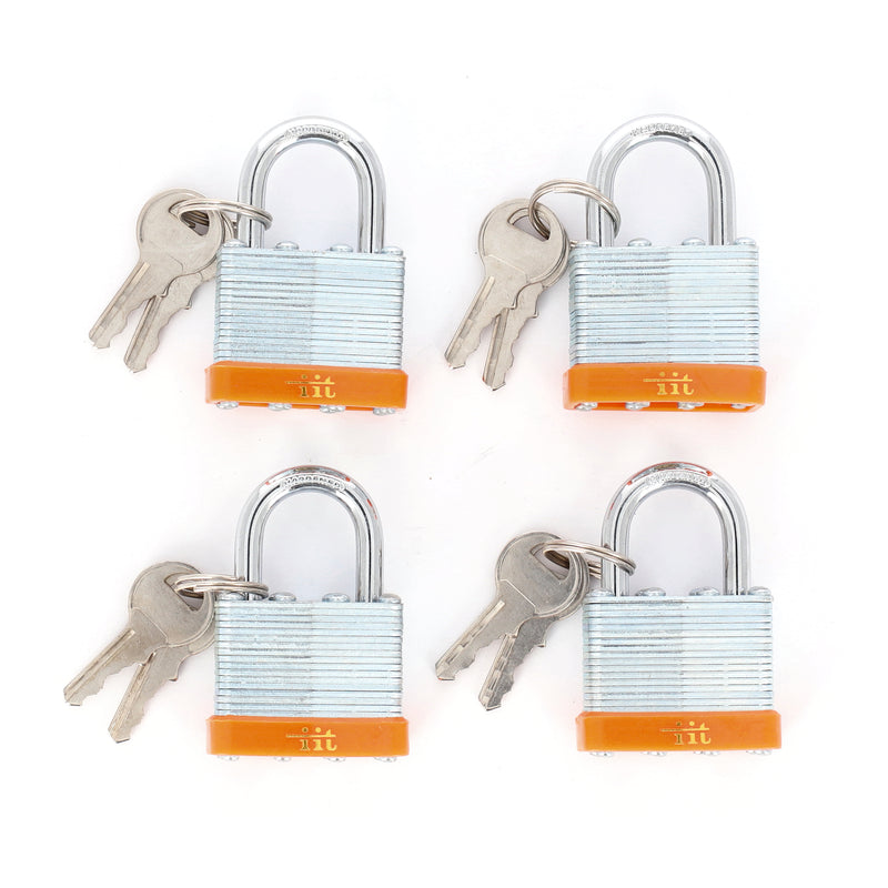 IIT 4pc 1-1/2'' LAMINATED PADLOCK KEYED ALIKE