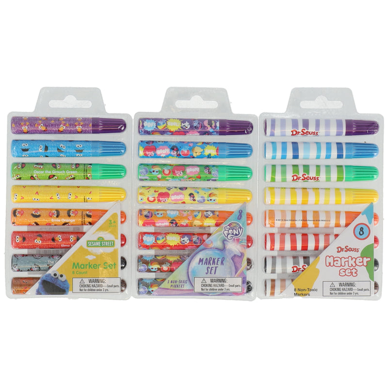 8ct LICENSED MARKER ASSORTMENT