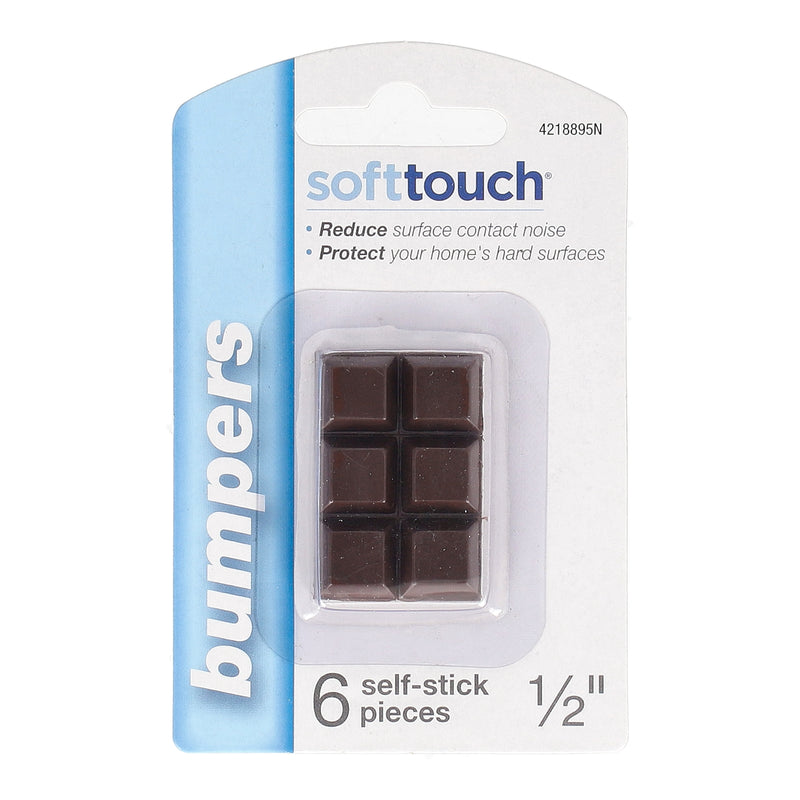SOFT TOUCH 6PC 1/2'' BUMPERS SELF-STICK