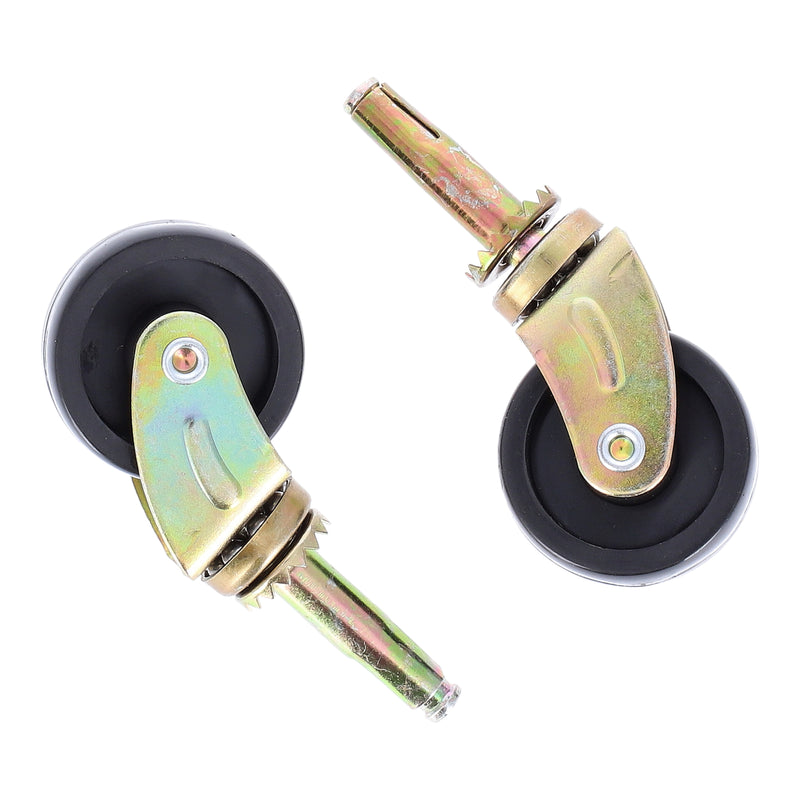 2PK 1-5/8 STEM ROLLER CASTER BLACK