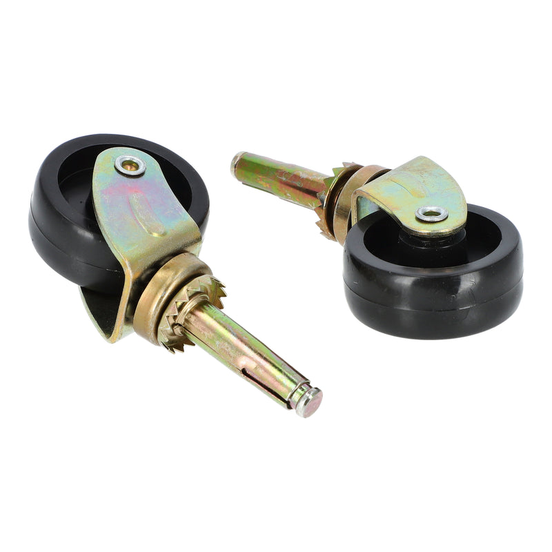 2PK 1-5/8 STEM ROLLER CASTER BLACK