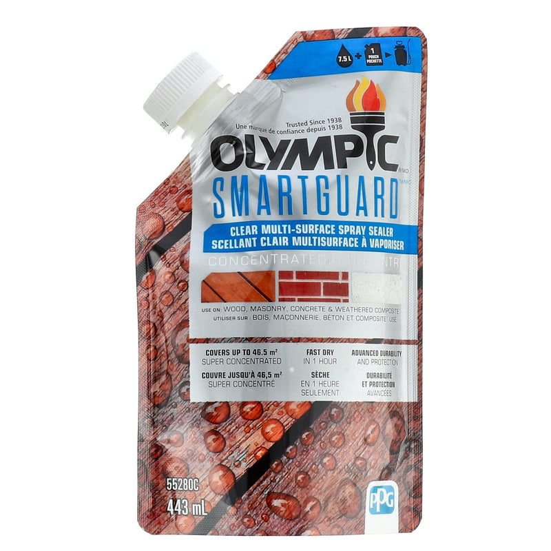 OLYMPIC 15OZ SMARTGUARD CLEAR MULTI-SURFACESPRAY SEALER CONCETRATED ENG/FR