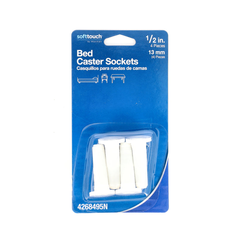 SOFT TOUCH 4PC 1/2'' BED CASTER SOCKETS