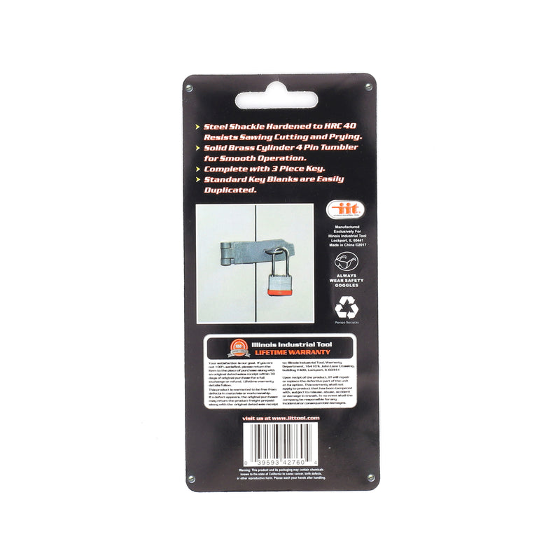 IIT 1-1/2'' LAMINATED PADLOCK LONG SHANK