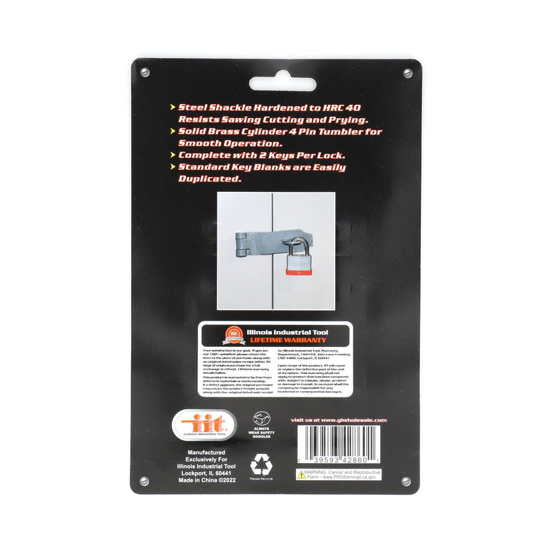 IIT 4pc 2'' LAMINATED PADLOCK KEYED ALIKE