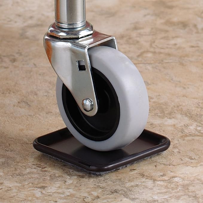SOFT TOUCH 4PC 2-1/4'' CARPET BASED SQUARE CASTER CUPS