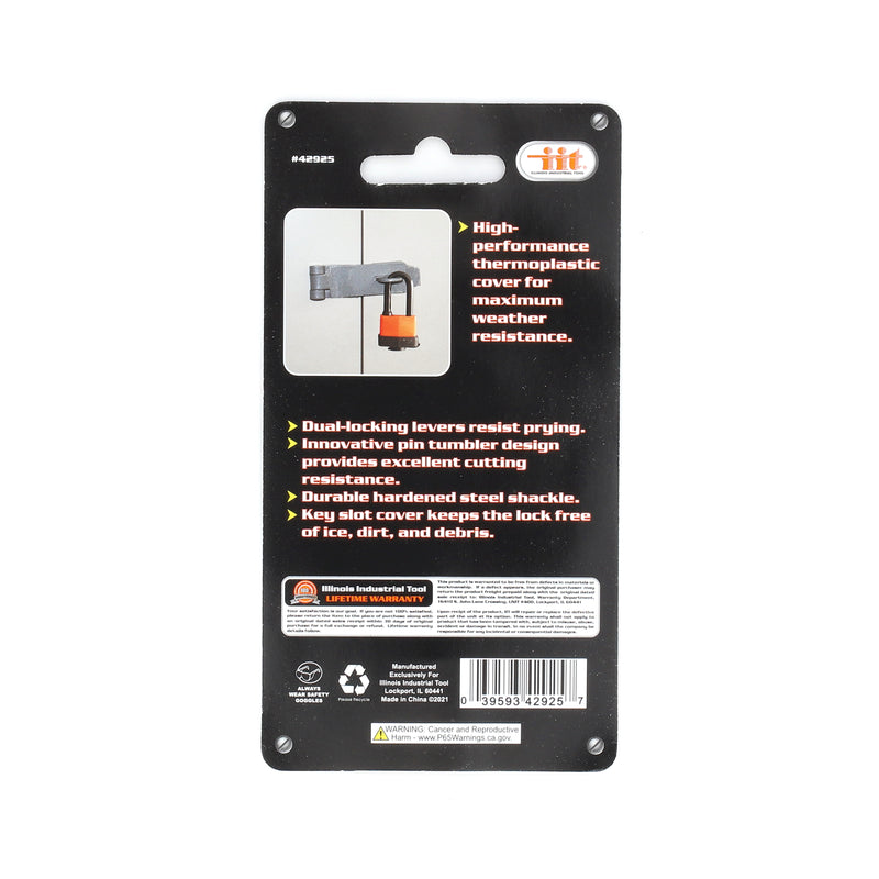 IIT 1-1/2'' WATERPROOF PADLOCK LONG SHANK