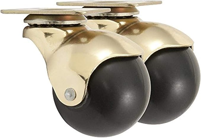 SOFT TOUCH 2PK 2'' HOODED CASTERS BRASS PLATED