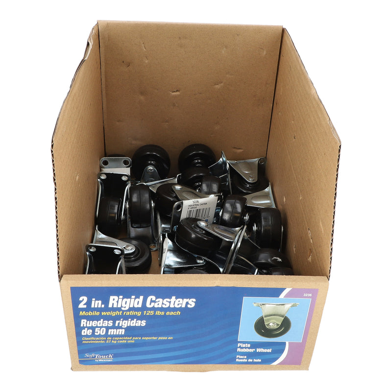 SHEPHERD 2'' HEAVY DUTY RIGID CASTER RUBBER 125LBS