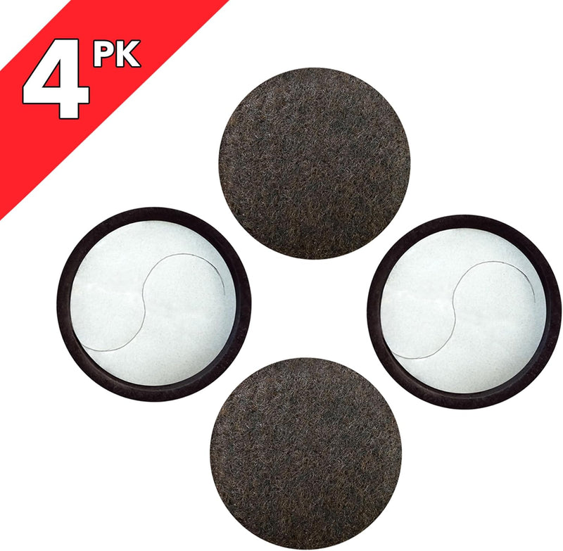 SUPERSLIDER 4PK 1-1/4'' FORM FITTING FELT PADS SELF ADHESIVE
