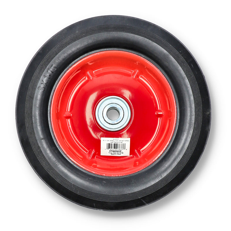 SHEPHERD 8'' x 1-3/4'' STEEL RUBBER WHEEL OFFSET HUB
