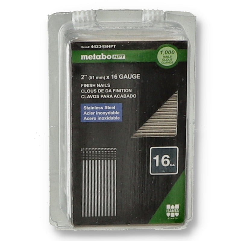 METABO HPT 1000CT STAINLESS FINISHING NAILS 2''x16 GAUGE