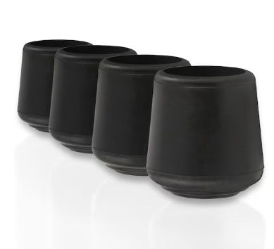SUPERSLIDERS 4PC 7/8'' BLACK RUBBER CHAIR TIPS