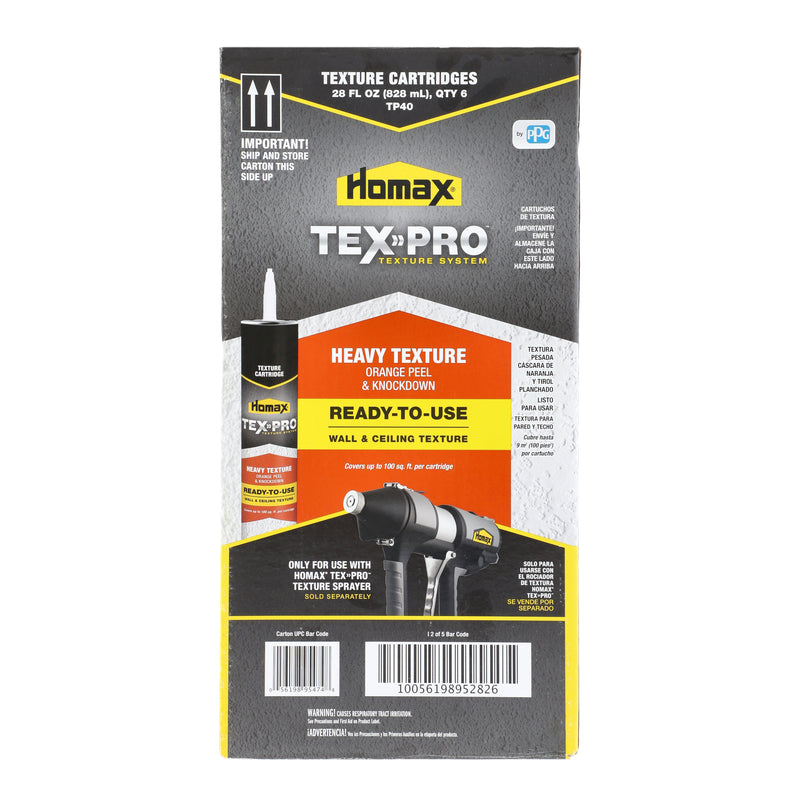 HOMAX 28OZ TEXPRO HEAVY TEXTURE CARTRIDGE ORANGE PEEL & KNOCKDOWN -NO BIG BOX