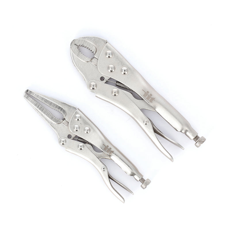 IIT 2PC LOCKING PLIERS 7'' CURVED JAW & 6-1/2'' LONG NOSE