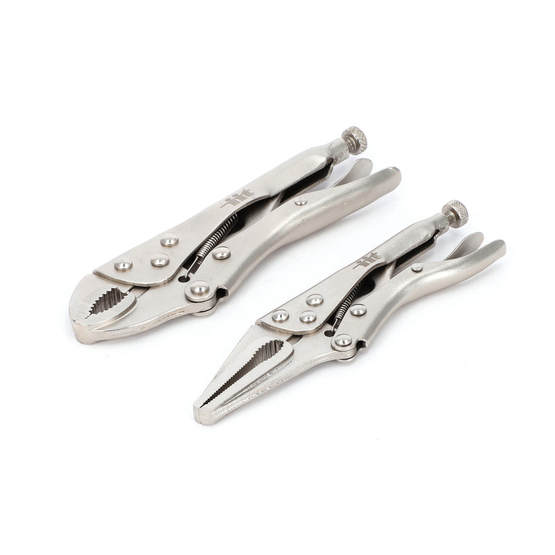 IIT 2PC LOCKING PLIERS 7'' CURVED JAW & 6-1/2'' LONG NOSE