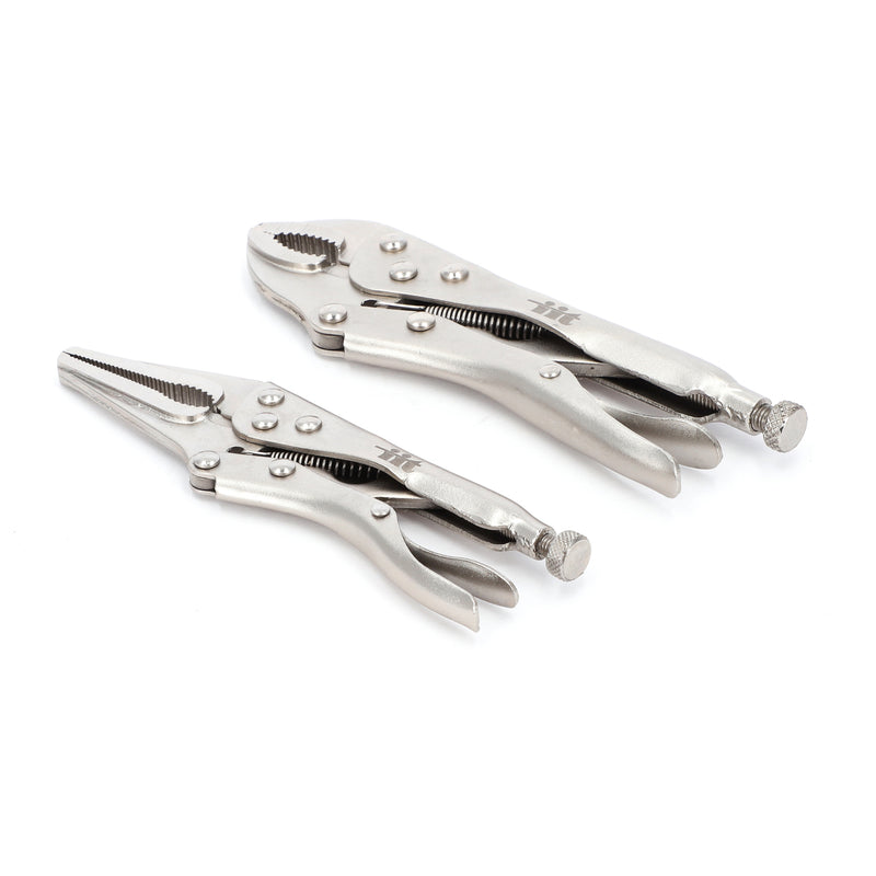 IIT 2PC LOCKING PLIERS 7'' CURVED JAW & 6-1/2'' LONG NOSE