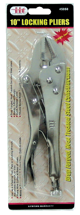 IIT 10'' STRAIGHT JAW LOCKING PLIERS