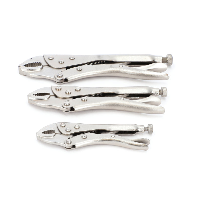 IIT 3pc LOCKING PLIERS CURVED JAW