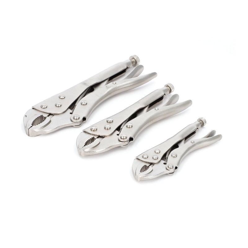 IIT 3pc LOCKING PLIERS CURVED JAW