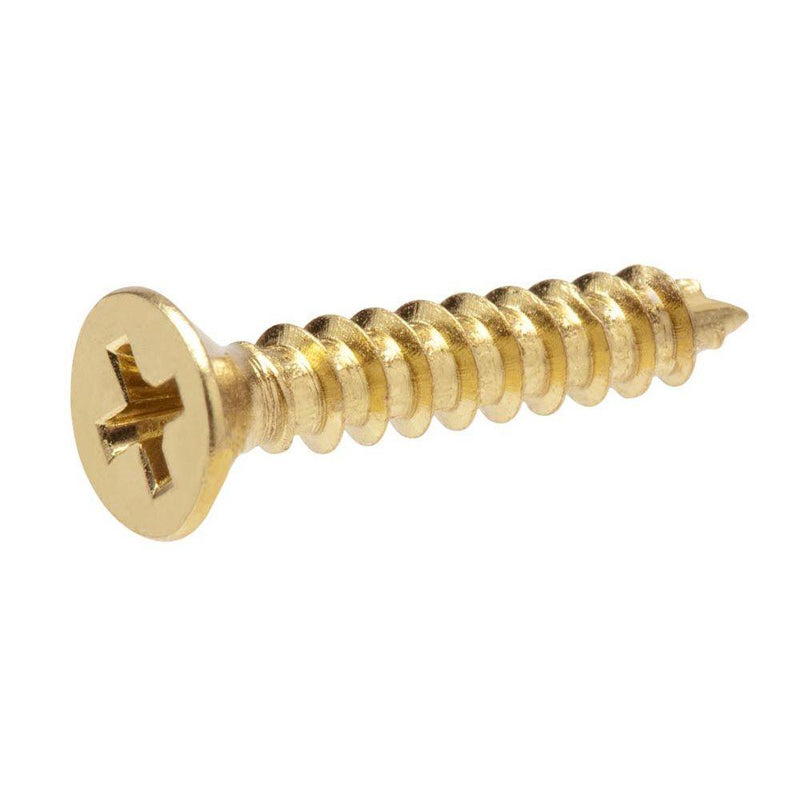HILLMAN 50CT SOLID BRASS FLAT PHILLIPS HINGE SCREW #5X3/4