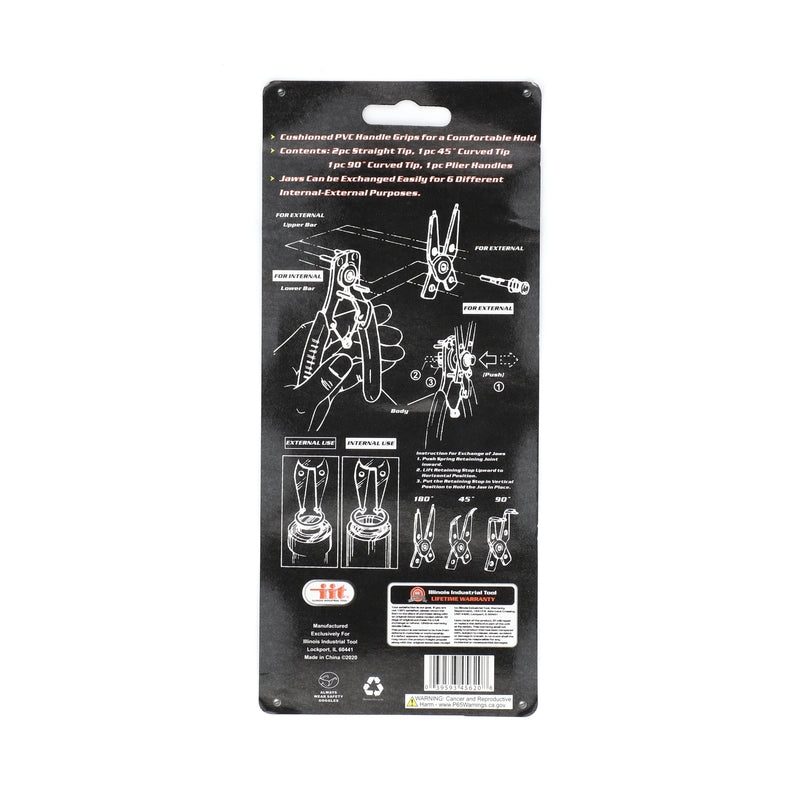 IIT 4-in-1 COMBO SNAP RING PLIERS