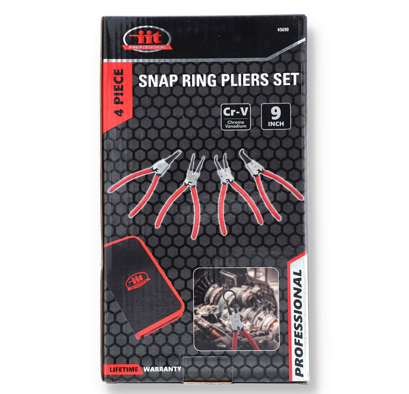 IIT PRO 4pc 9'' SNAP RING PLIER SET WITH POUCH