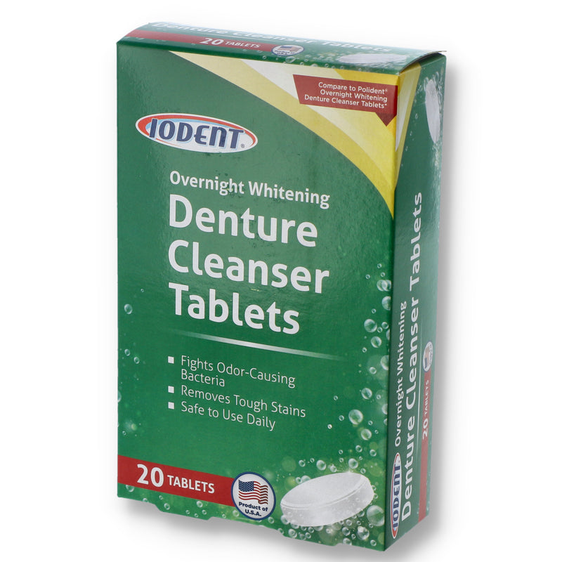 20ct OVERNIGHT WHITENING DENTURE CLEANSER TABLETS