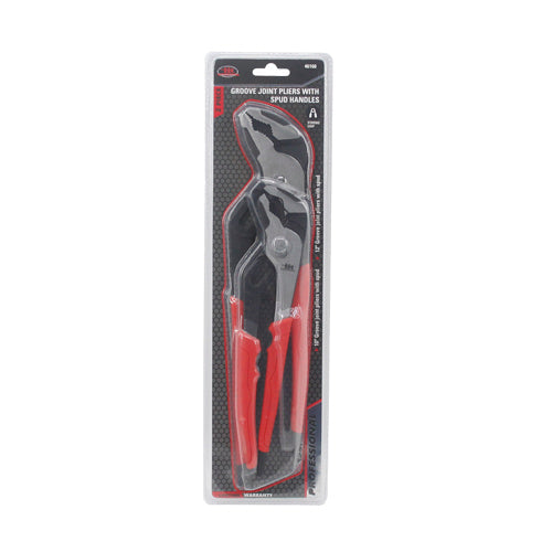 IIT PRO 2pc GROOVE JOINT PLIERS WITH SPUD BAR ENDS