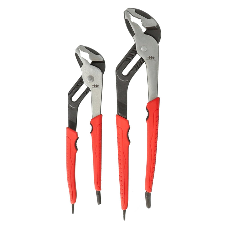 IIT PRO 2pc GROOVE JOINT PLIERS WITH SPUD BAR ENDS