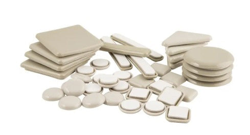 SUPERSLIDERS 40PC HARD FURNITURE SLIDER ASSORTMENT SELF-STICK