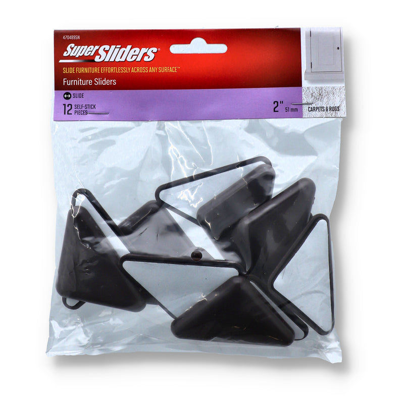 12PC 2'' BROWN TRIANGLE HARD SUPER SLIDERS