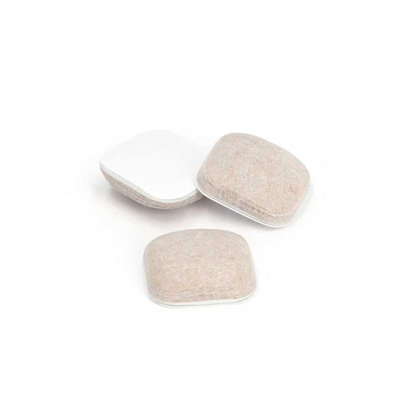 SUPERSLIDERS 4PC 1'' SQUARE DOMED SELF ADHESIVE FURNITURE SLIDERS