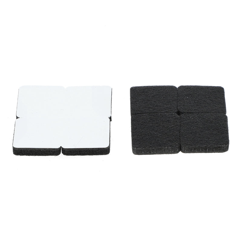 SOFT TOUCH 48PC 1'' BLACK SQUARE FELT PADS SELF-ADHESIVE