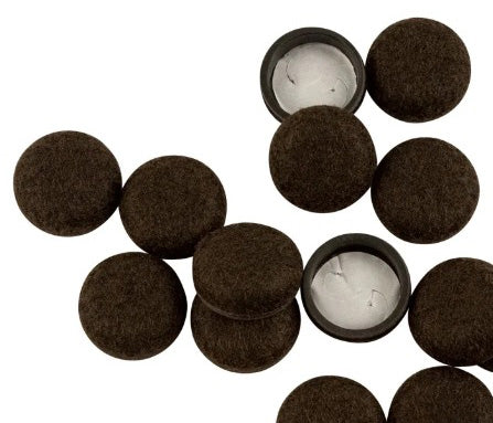 SUPER SLIDER 16PC 1'' ROUND BROWN DOMED FELT PADS