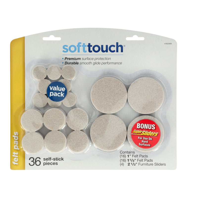 SOFT TOUCH 36PC FURNITURE & SUPER SLIDERS BONUS VALUE PACK ASSORTED SIZES