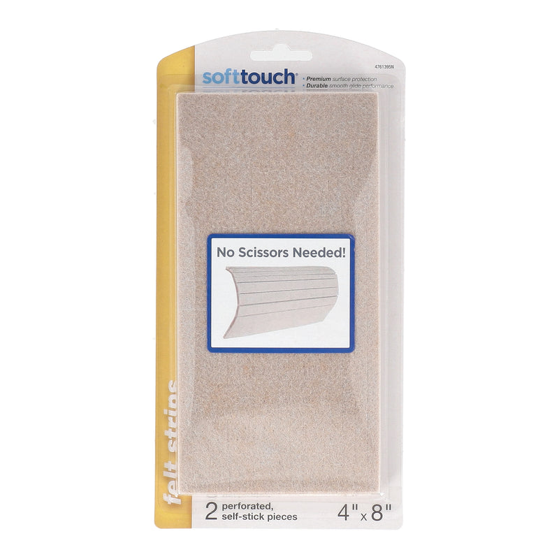 SOFT TOUCH 2PK 4x8'' PRE-CUT FLEX FELT BLANKETS OATMEAL COLOR