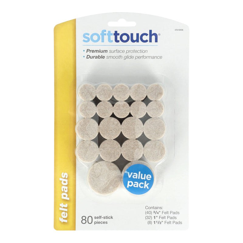 SOFT TOUCH 80PC FELT PADS VALUE PACK SELF-STICK
