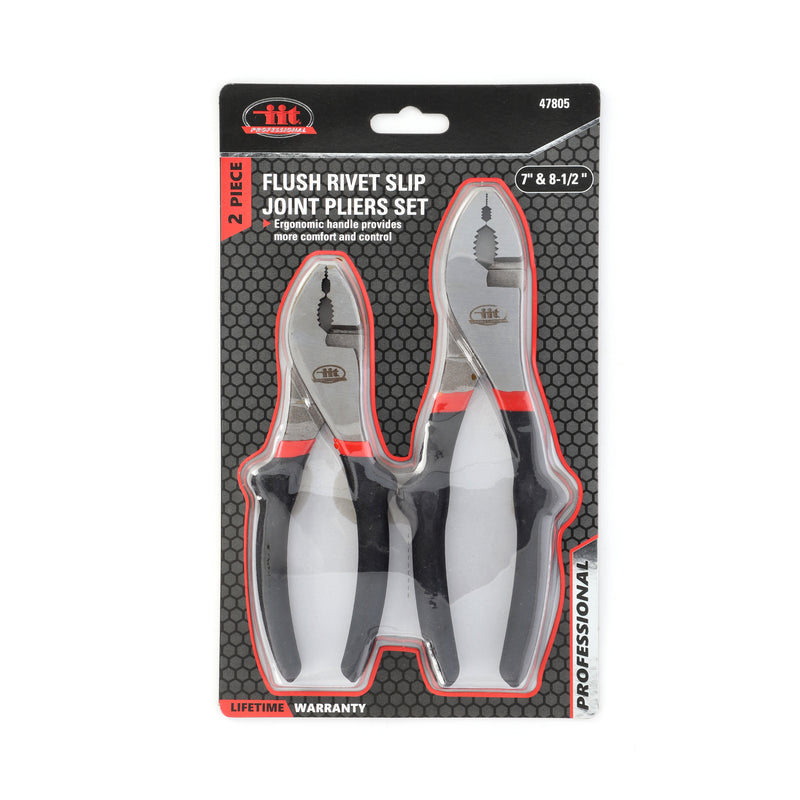 IIT PRO 2PC FLUSH RIVET SLIP JOINT PLIERS
