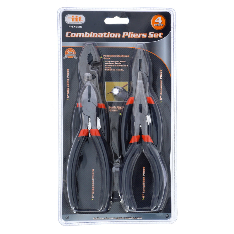 IIT 4pc 6'' PLIERS SET